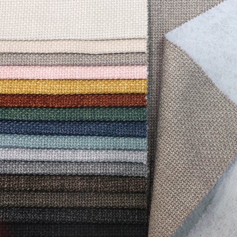F14-280 Polyester Sofa Woven Upholstery Cloth Decorative Material Fake Linen Car Seat Fabric for Bedding