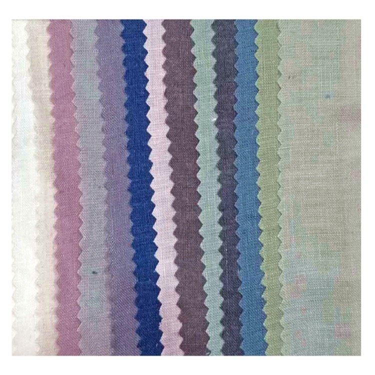 Wholesale French 100% Linen Fabric Stone Washed Manufacturers Plain Dyed Lithuanian Stonewashed Linen Fabrics For Clothing
