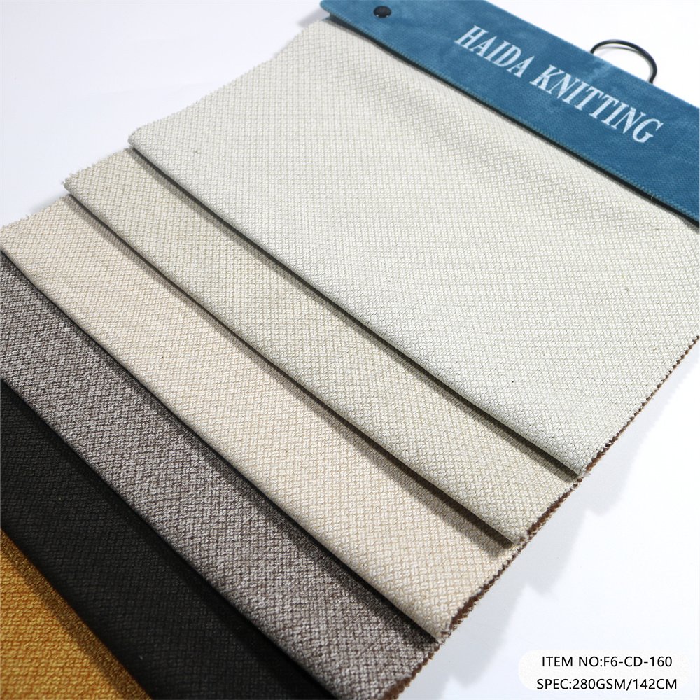 Hometextile Waterproof linen polyester sofa upholstery fabrics warp knitting living room furniture upholstery fabrics
