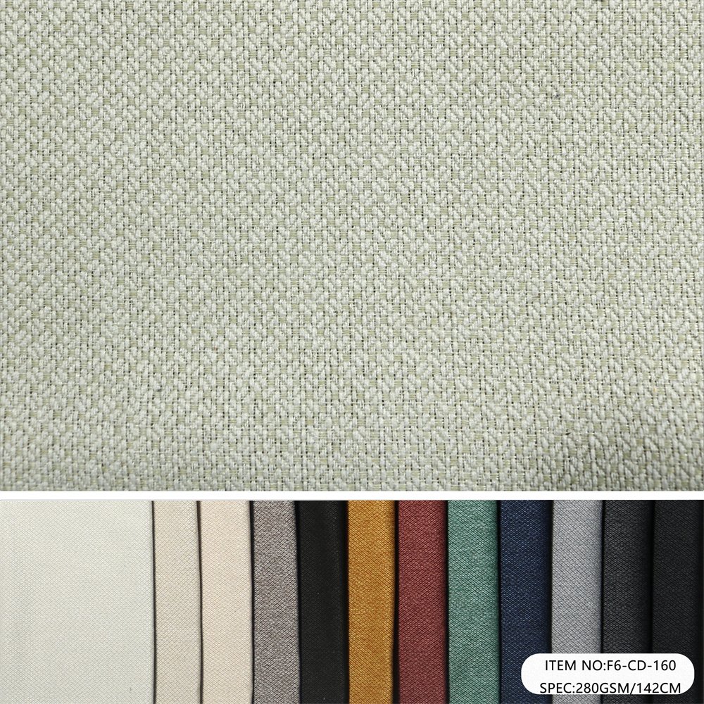 Hometextile Waterproof linen polyester sofa upholstery fabrics warp knitting living room furniture upholstery fabrics