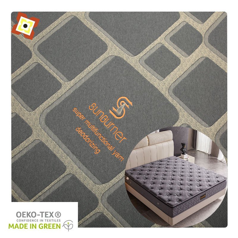 Factory Outlet Spandex Bamboo Fiber Mattress Fabric Polyester Jersey Knit Fabric Bamboo Nano Linen Latex Pillow Fabric