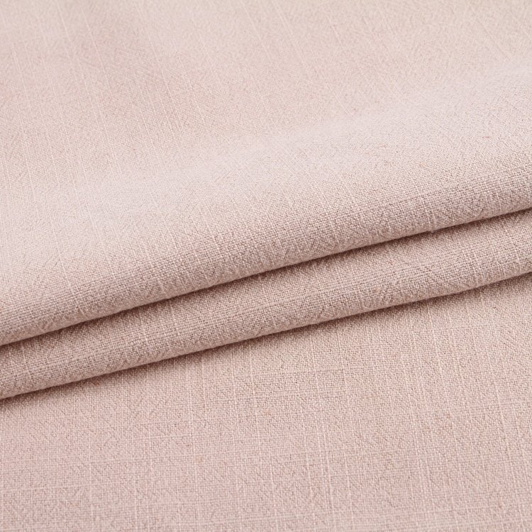 Plain color breathable stone washed woven organic viscose linen fabric wholesale for clothing