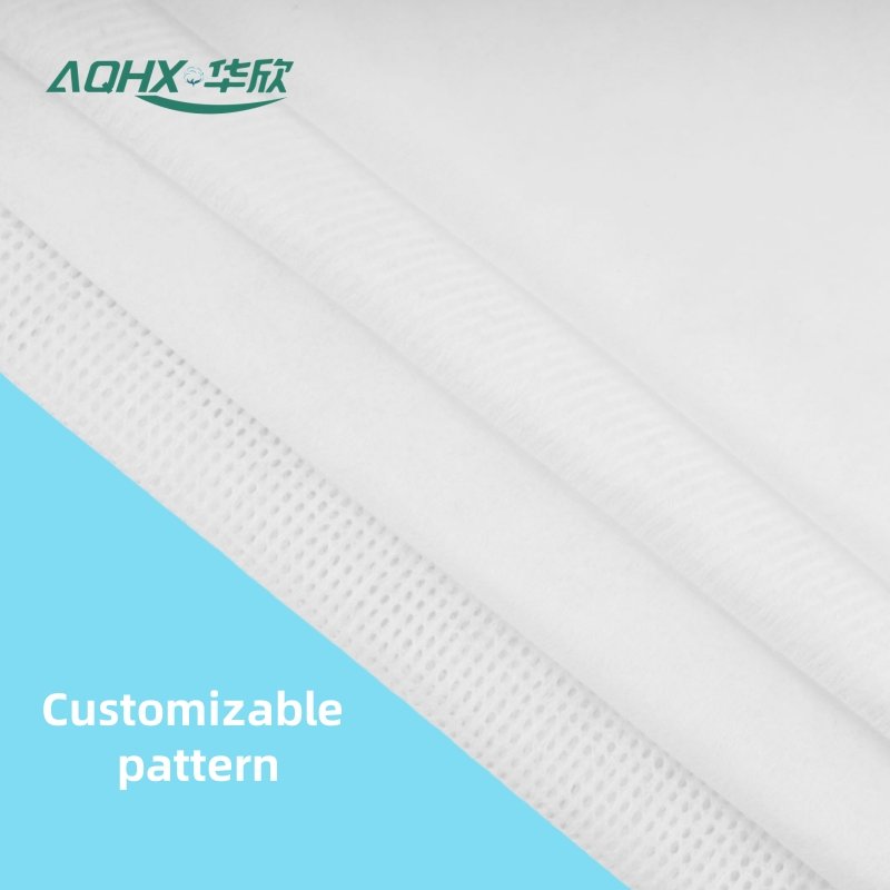 Beautiful texture of pearl pattern 30-220g 100% cotton spunlace non-woven fabric, patterns can be customized