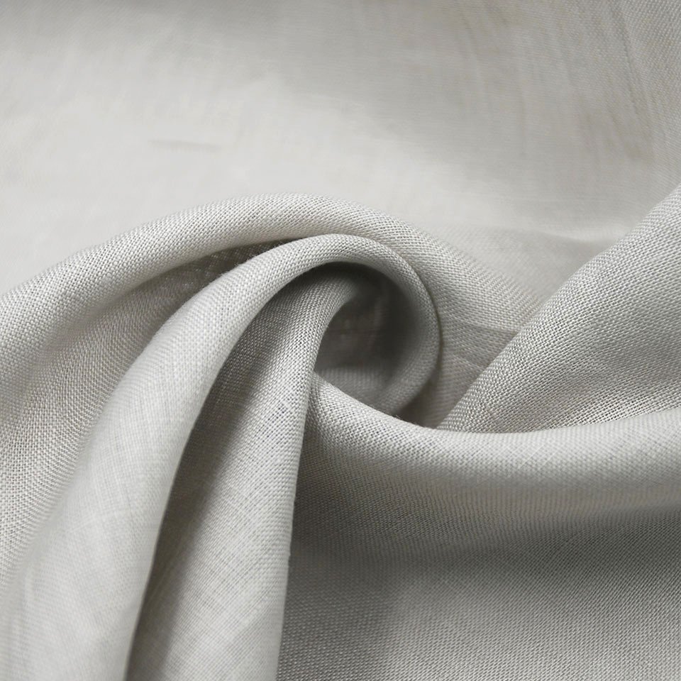 Wholesale High Quality solid color Natural 100% organic Green Pure Linen Fabric For Garments Clothing
