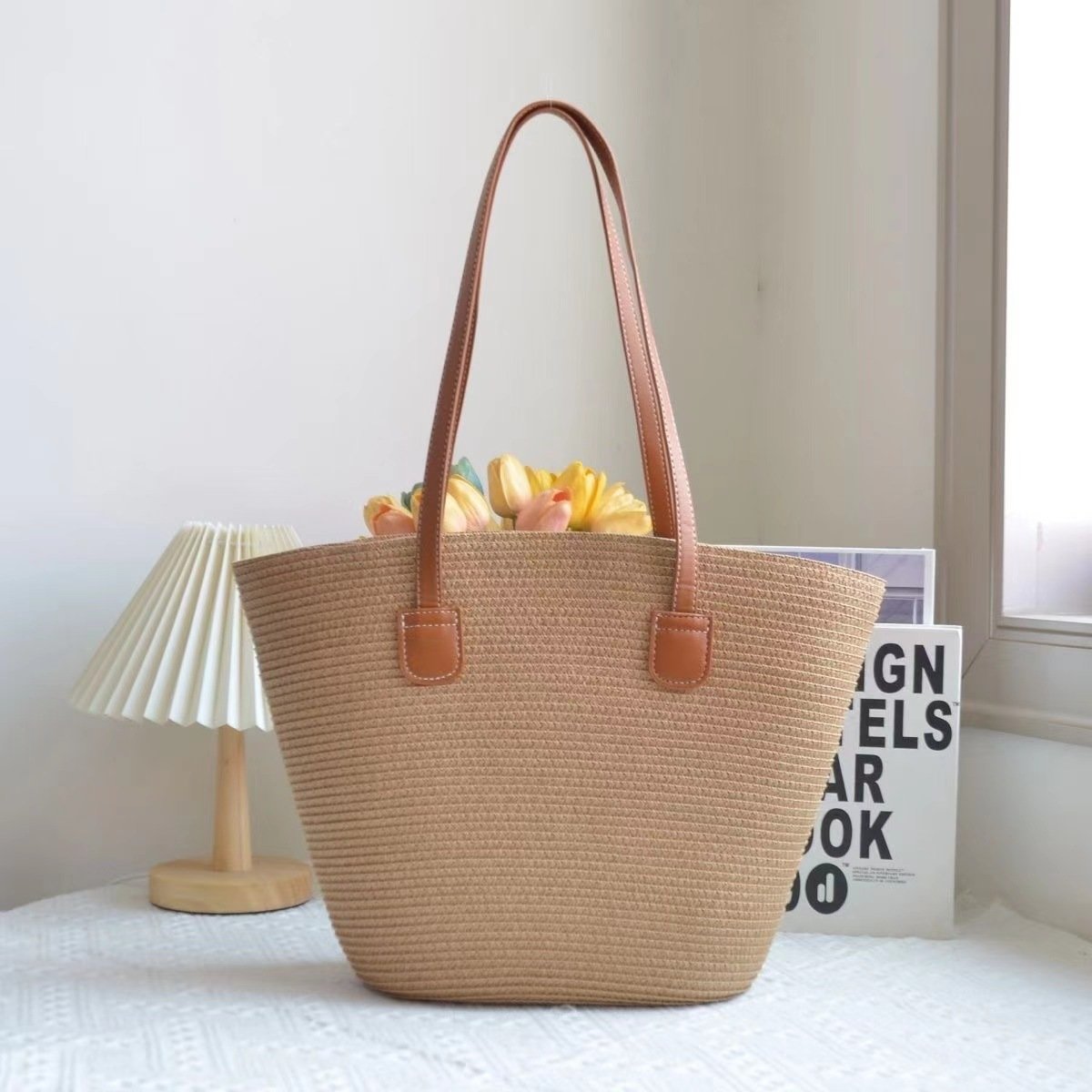 A32 Woven Bag Ladies Spring/summer Straw Shoulder Bag Large Capacity Popular Bag