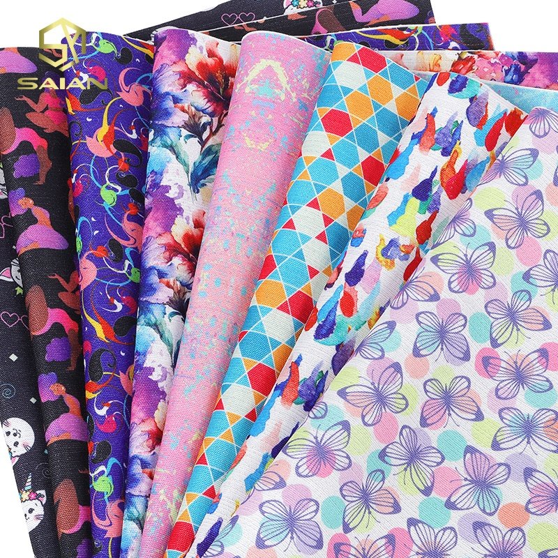 Wholesale Custom Printing Waterproof Plain Silver Thread Glitter Composite Waterproof Fabric Printed 100% Polyester Fabric