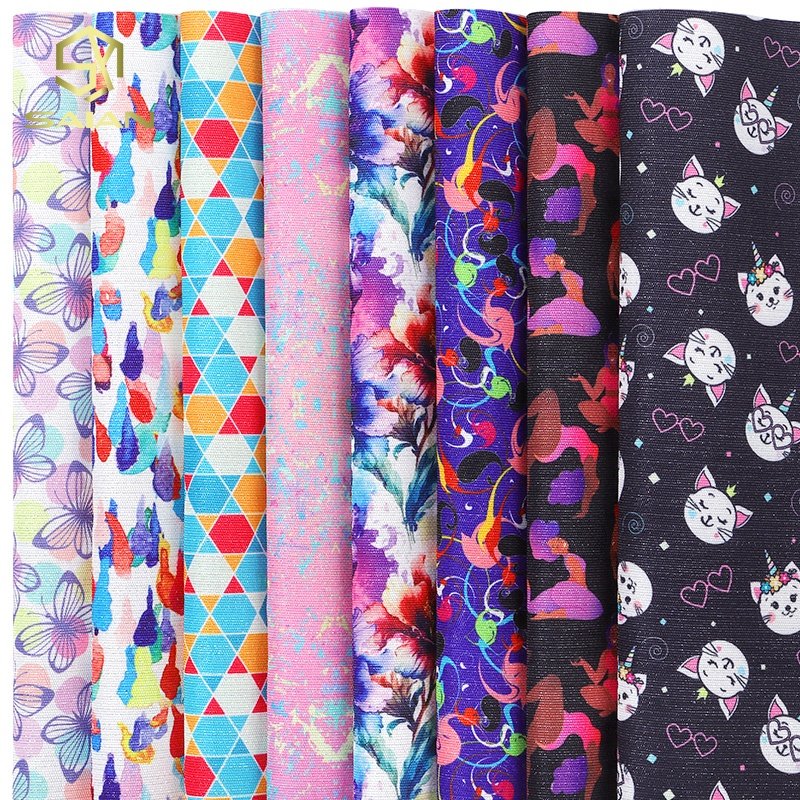 Wholesale Custom Printing Waterproof Plain Silver Thread Glitter Composite Waterproof Fabric Printed 100% Polyester Fabric