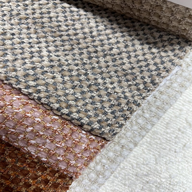 2024 new design arrived woven dyed shading texture 100% polyester luxury furniture classic sofa fabric