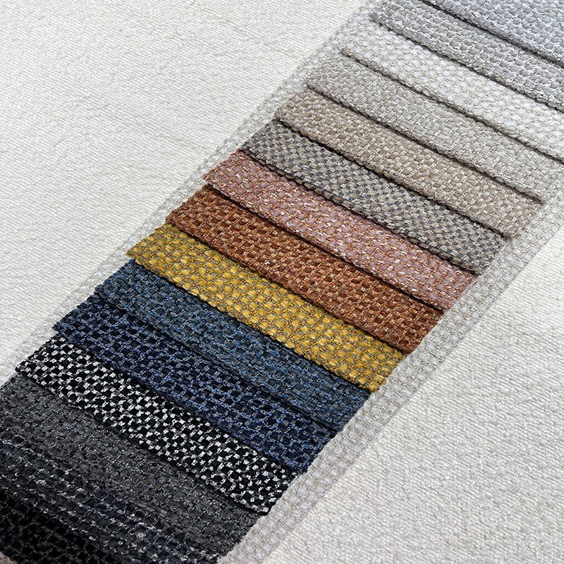 2024 new design arrived woven dyed shading texture 100% polyester luxury furniture classic sofa fabric