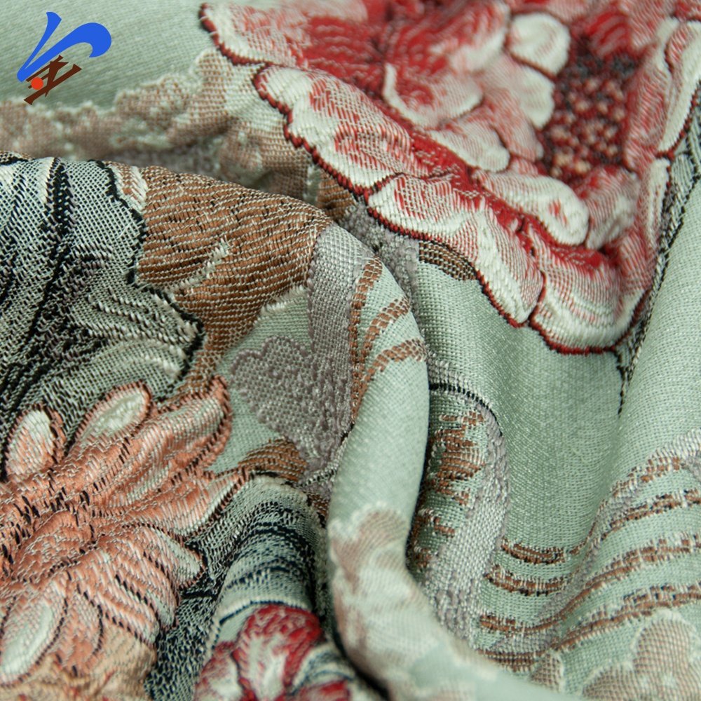 Jindian Brand 2024 New Design Floral Pattern Multi-colors 100% Polyester Jacquard Woven Fabric For Home Textile Sofa Curtain