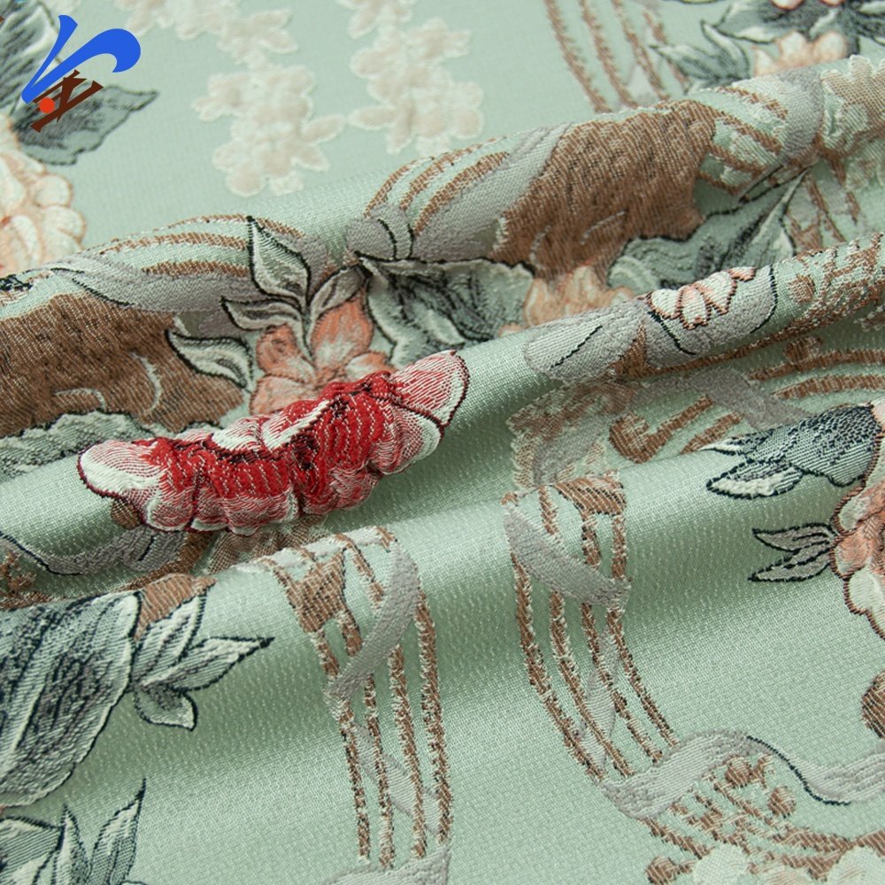 Jindian Brand 2024 New Design Floral Pattern Multi-colors 100% Polyester Jacquard Woven Fabric For Home Textile Sofa Curtain