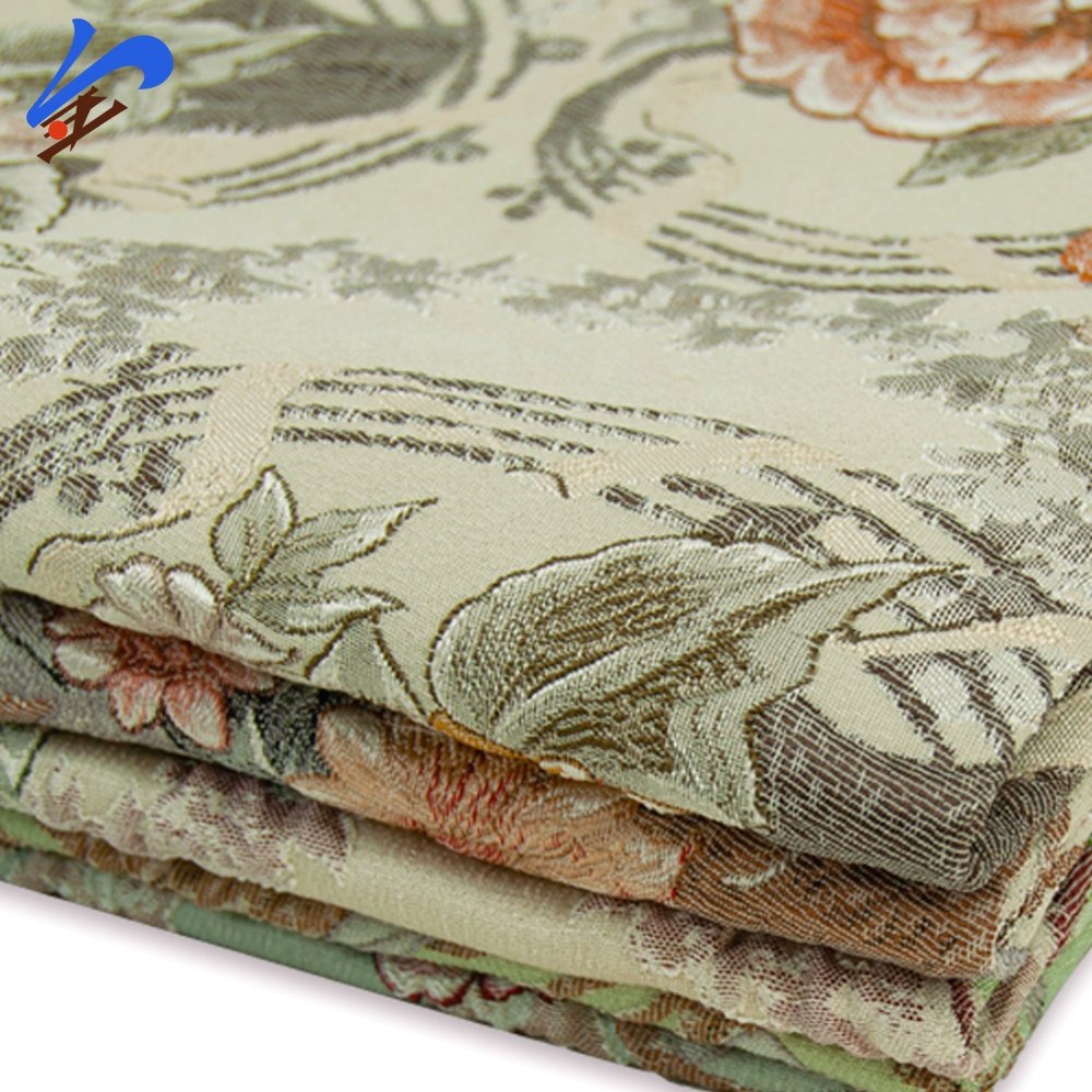 Jindian Brand 2024 New Design Floral Pattern Multi-colors 100% Polyester Jacquard Woven Fabric For Home Textile Sofa Curtain