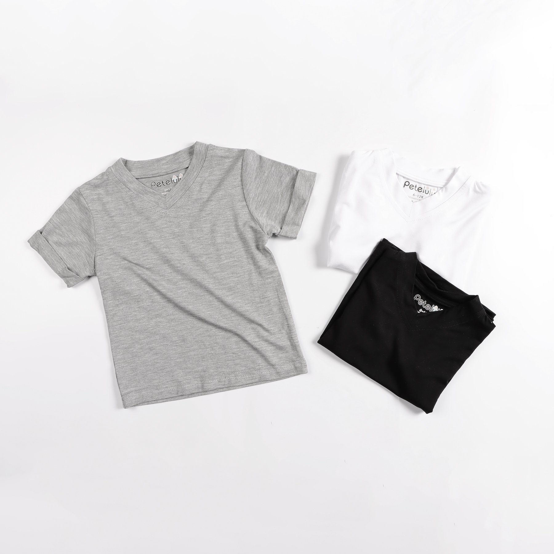 Wholesale customize Summer Baby Casual Sold Color Short Sleeves bamboo T Shirt Children Short Sleeve Tops Baby Clothing