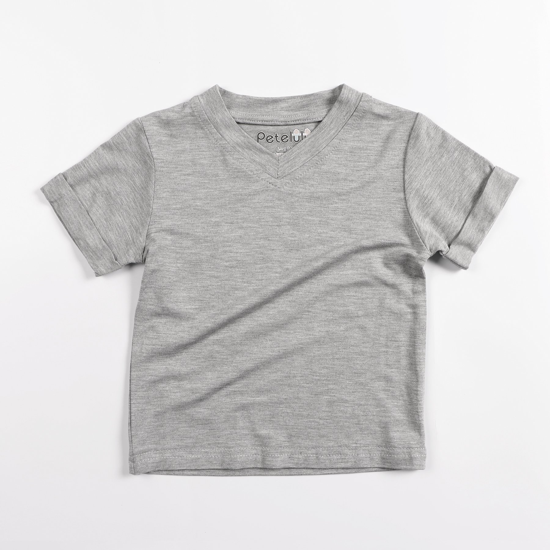 Wholesale customize Summer Baby Casual Sold Color Short Sleeves bamboo T Shirt Children Short Sleeve Tops Baby Clothing