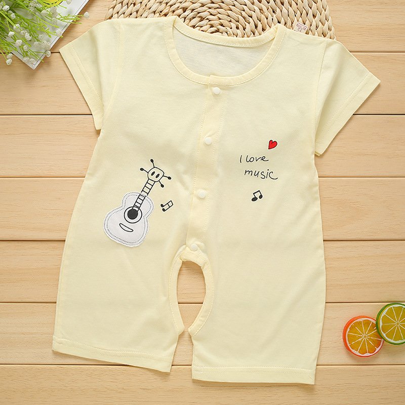 OEM Korean Kid Baby Girl Bamboo Shortsleeves Pants Sleepwear Onesie White Custom Pink Short Pajamas Kid With Button