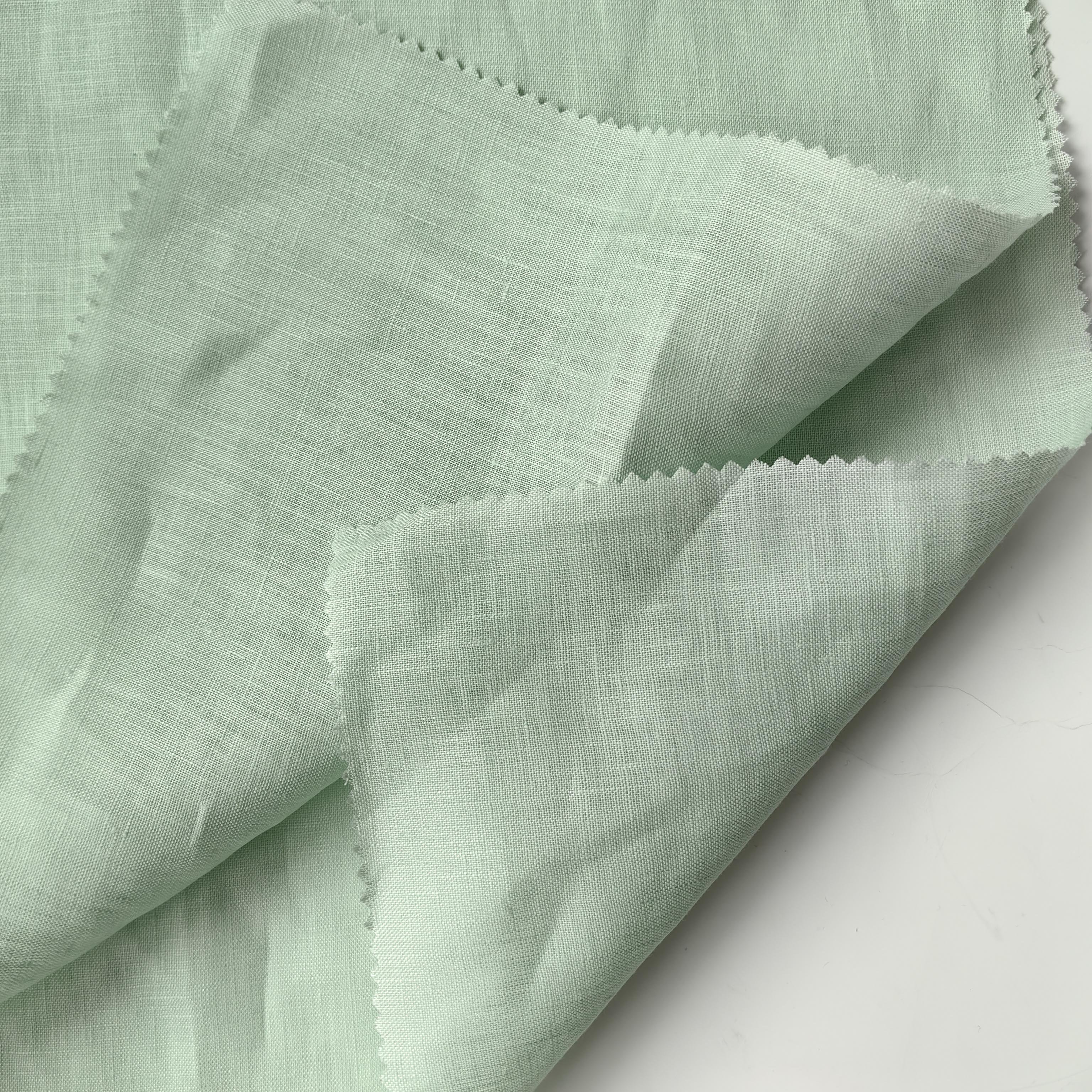 POPULAR SELLING SOFT HANDFEELING QUALITY 100%LINEN PLAIN DYED FABRIC