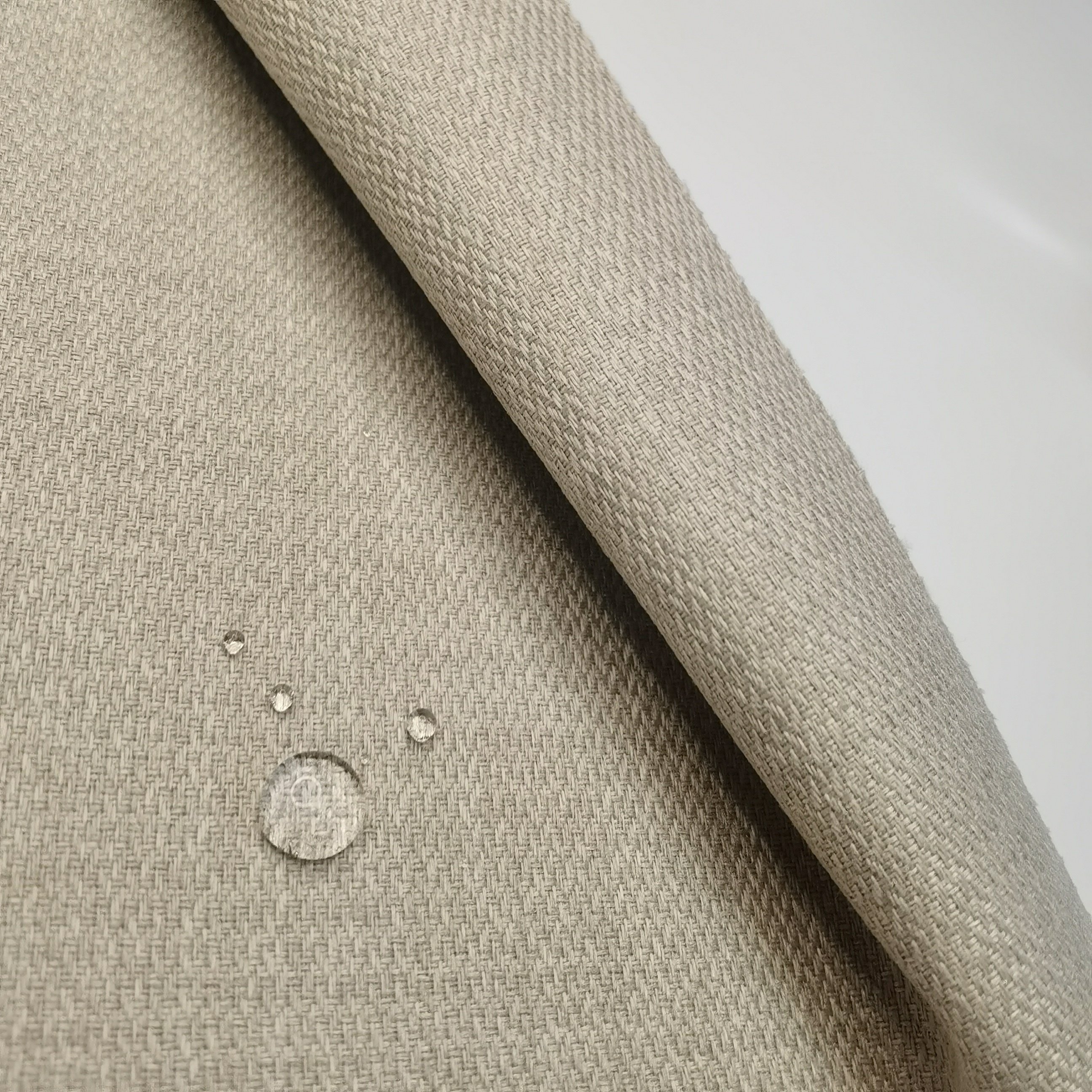 Wholesale Decorative Living Room 100% Polyester Woven Linen Look blackout curtain fabric