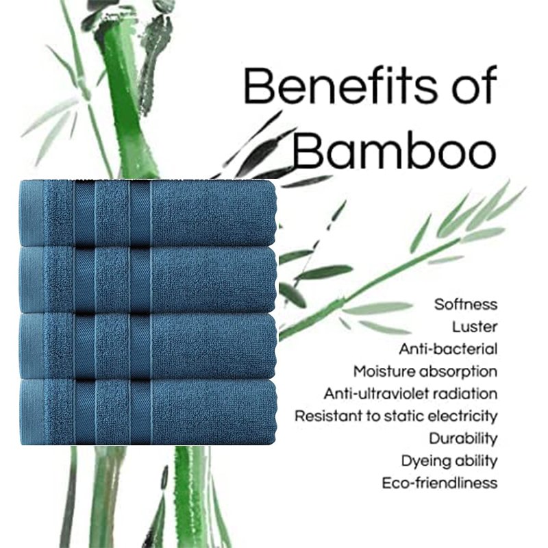 Great Price Brand New high quality eco-friendly Luxury design bamboo cotton zero twist terry extra large bath towel