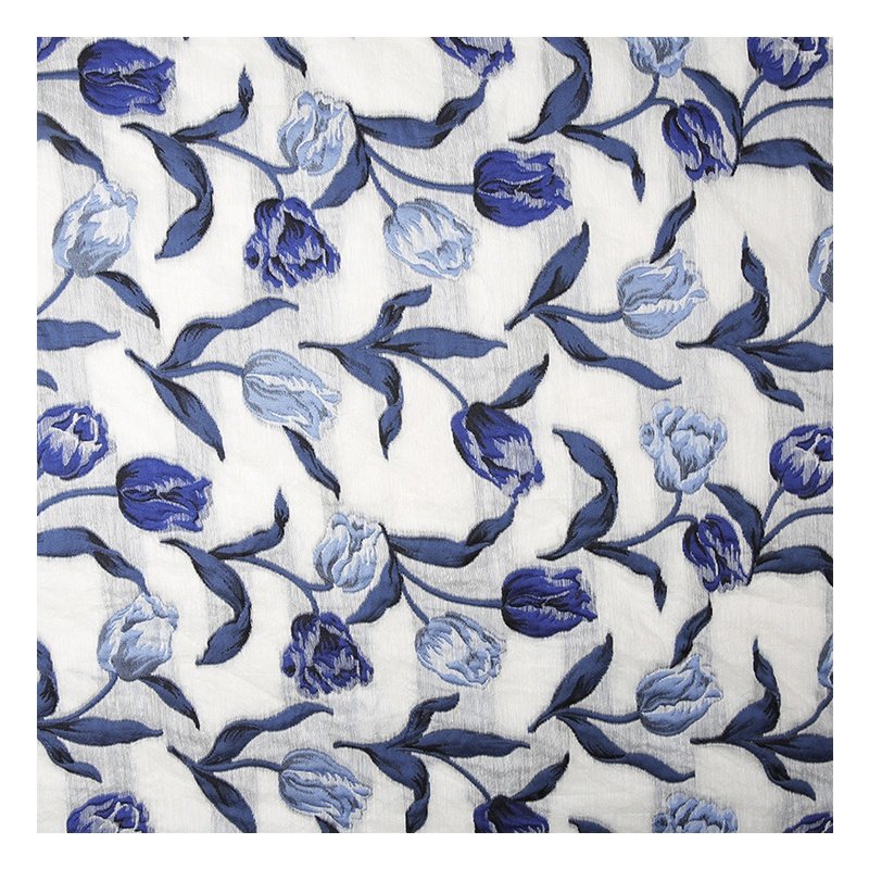 KEER Factory Custom Wholesale TDA15NE-L hot sale poly linen flower woman fashion dress jacquard fabric