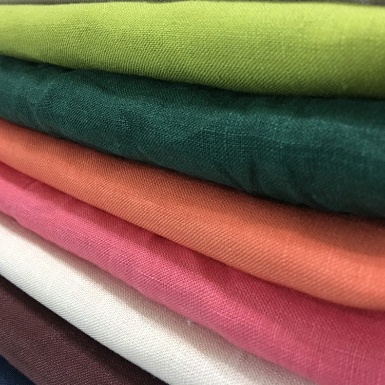 Wholesale Pure 100% Organic Natural Linen Fabric Dress Shirt Fabric