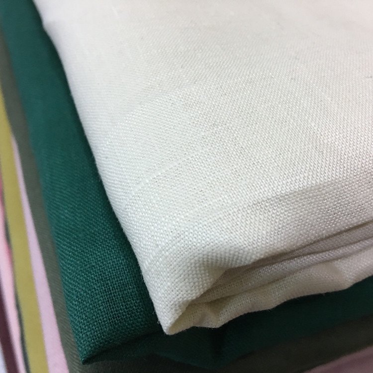 Wholesale Pure 100% Organic Natural Linen Fabric Dress Shirt Fabric