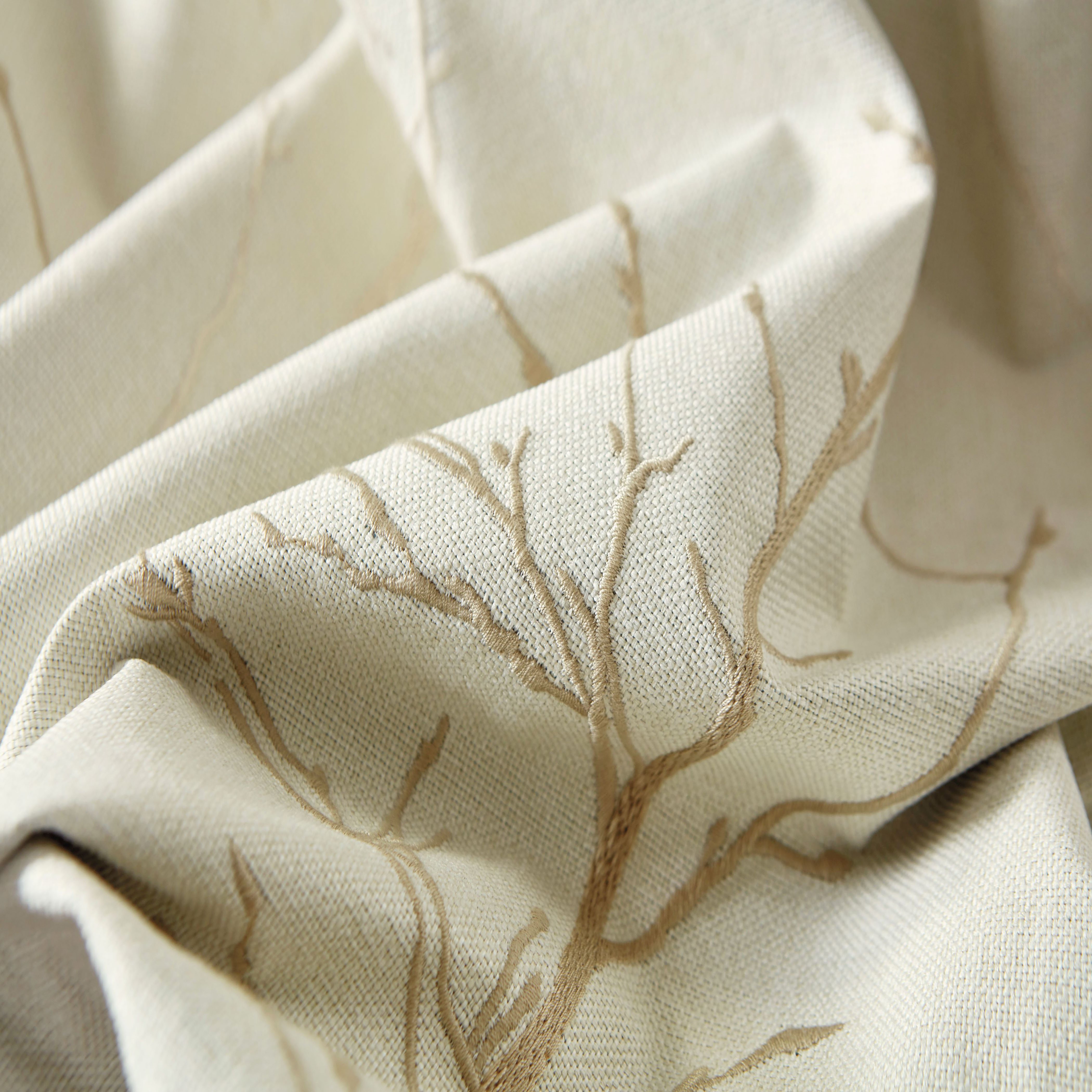 New blackout 100% fabric Polyester fabric curtain High quality 3D embroidery curtain