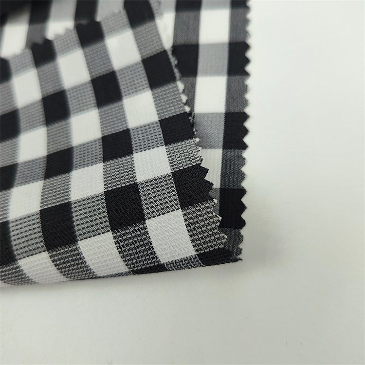 Cheap Checkered Checkerboard Fabric 100% Polyester Stretch Ladies Clothing Woven Check Pattern Fabric