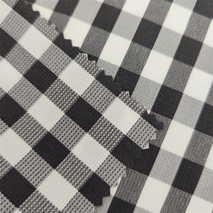 Cheap Checkered Checkerboard Fabric 100% Polyester Stretch Ladies Clothing Woven Check Pattern Fabric