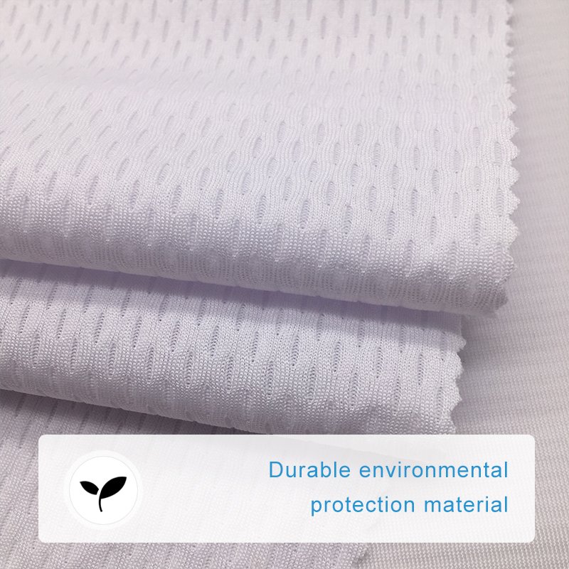 No5741 Mesh Fabric Eyelet Dry Fit Mesh Bird Eye Types of Jersey 100% Polyester Lightweight Printed Knitted A4 Size Sample 150gsm
