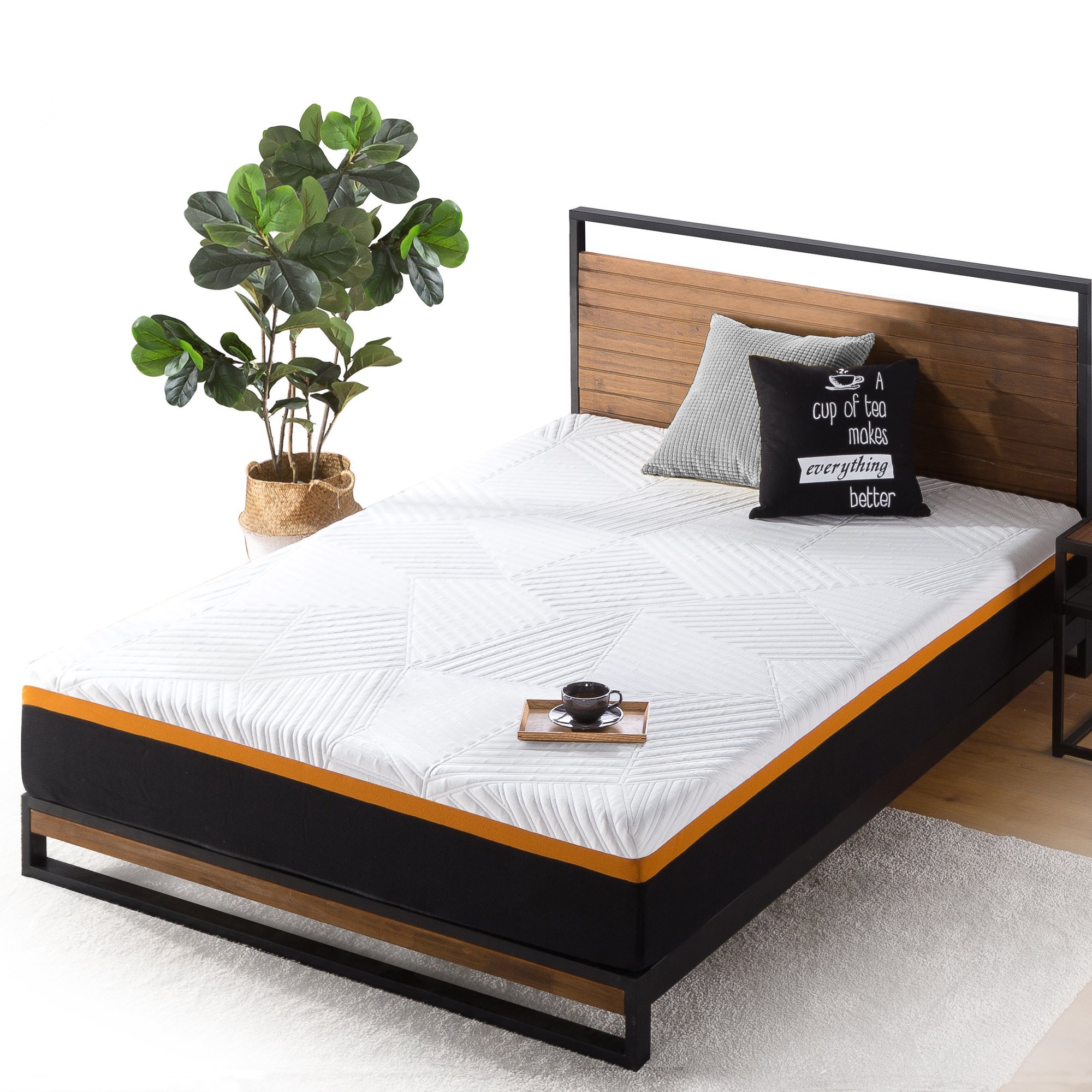 Manufacture Supplier Mattress Luxury 5 Star Hotel Queen King Size Bed Latex Polymer Heating Memory Foam Bed Mattress In A Box