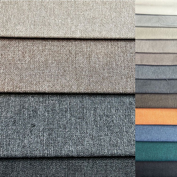 Home Textile 100% polyester linen curtains fabric and materials heavy 100% linen fabric for upholstery
