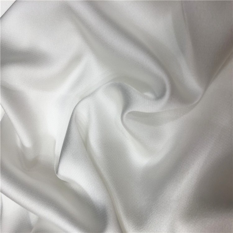 White Textured Fabric Ethiopian Chiffon Fabric Satin Polyester Chiffon Fabric Indonesia By Meter