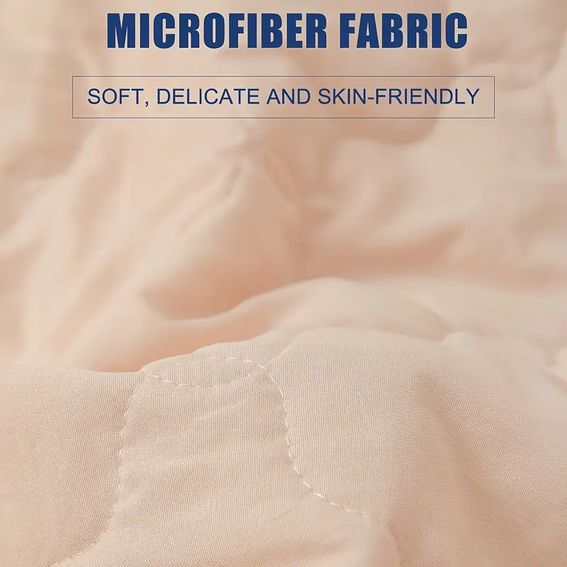 1pc Quilting Microfiber Waterproof Fitted Mattress Protector,Breathable and Soft Mattress Fitted Cover, Bed Sheet Cover