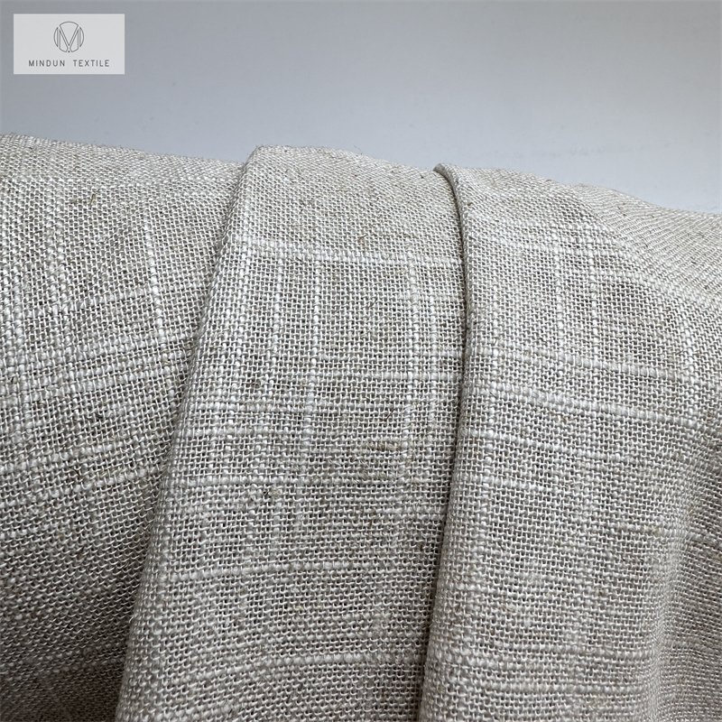 Mindun Linen Slub Fabric Rayon Viscose Linen Fabric For 100% Linen Fabric