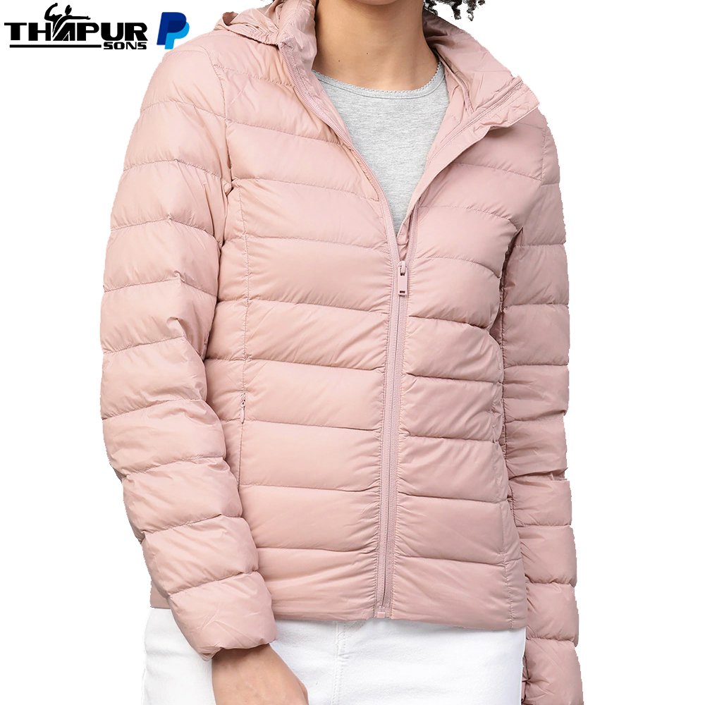 Factory Custom Winter down Coat Puffer Jacket Breathable Quilted XL Fleece Printed Fabric Long Length Crop Top