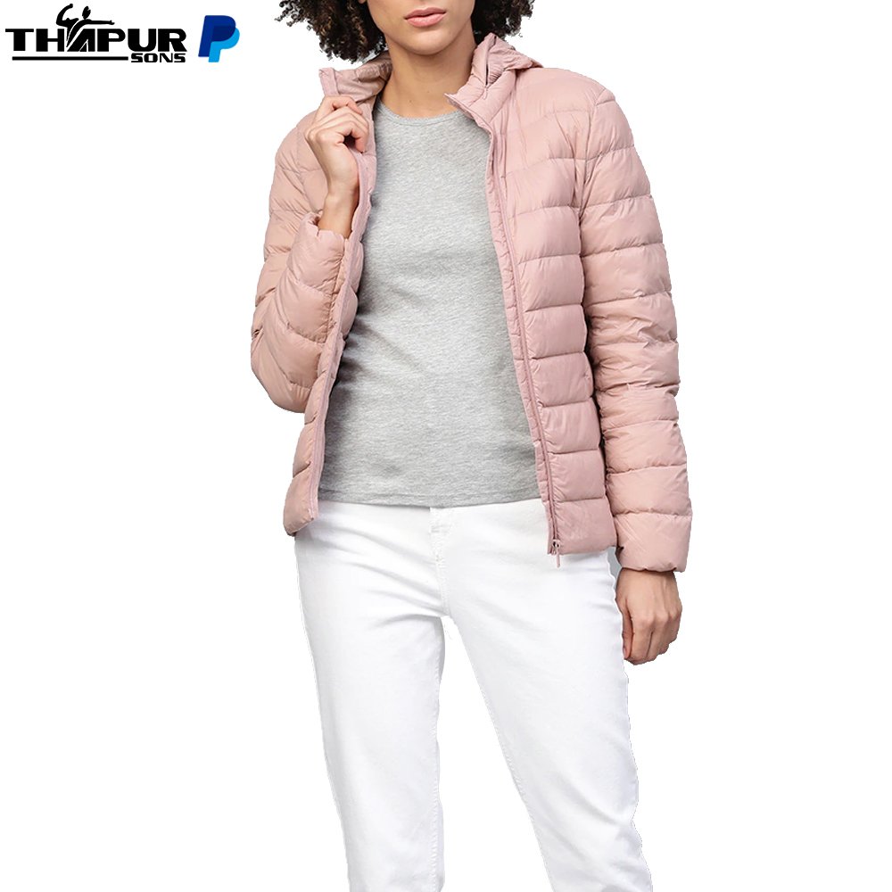 Factory Custom Winter down Coat Puffer Jacket Breathable Quilted XL Fleece Printed Fabric Long Length Crop Top