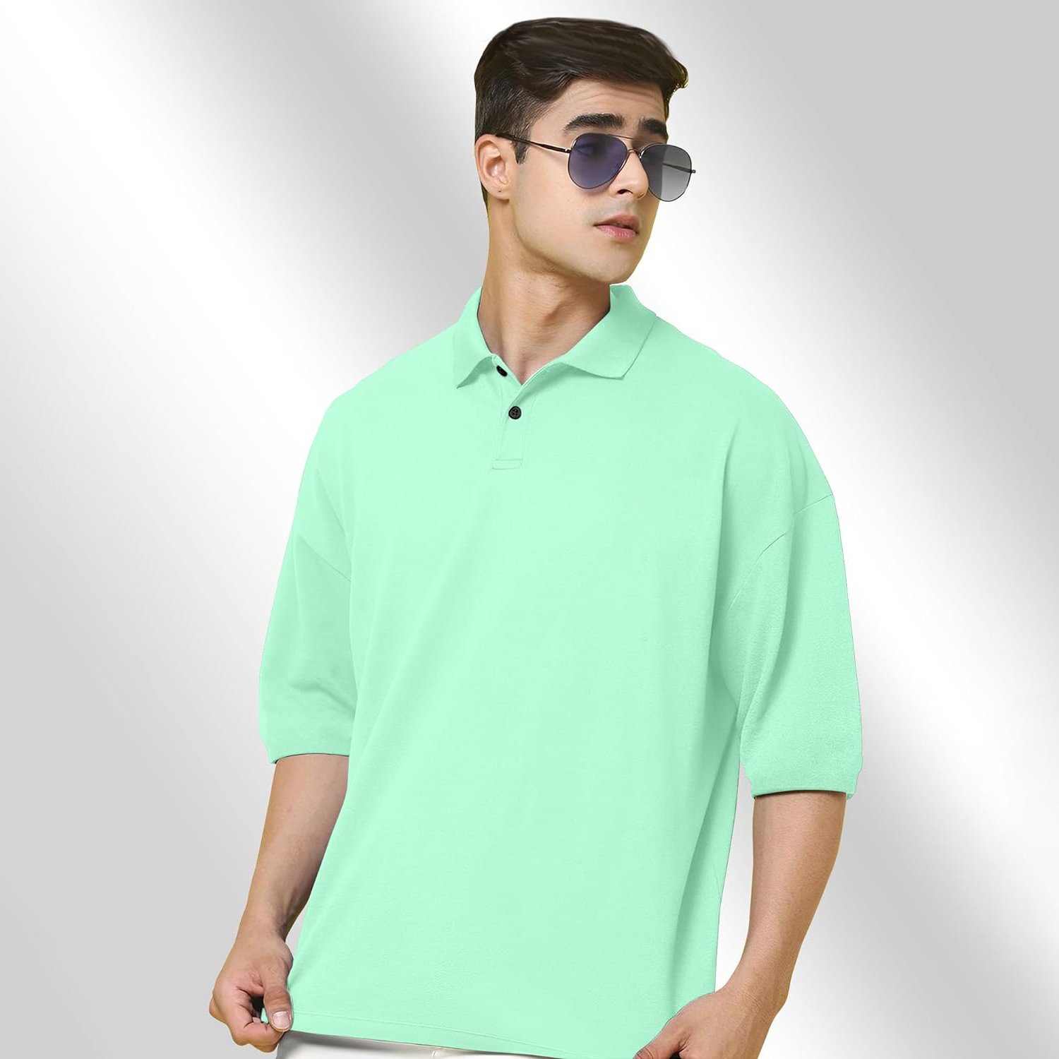 KICK MASTER Men's Casual Short-Sleeved Polo T-Shirt Breathable Knitted Fabric Quick-Drying and Printed by Wholesale