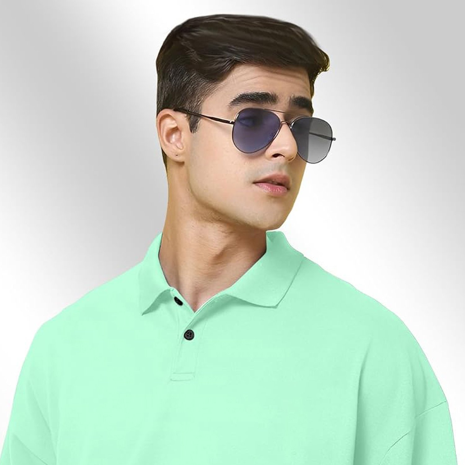 KICK MASTER Men's Casual Short-Sleeved Polo T-Shirt Breathable Knitted Fabric Quick-Drying and Printed by Wholesale