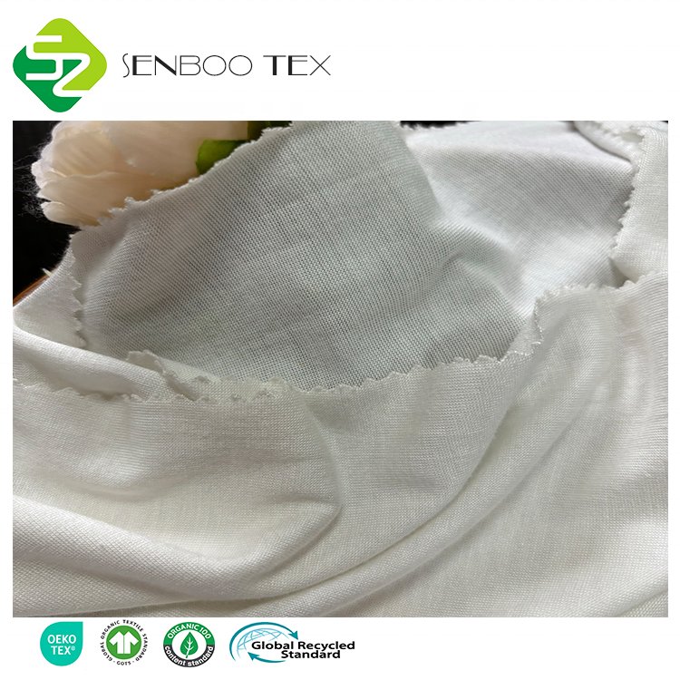 Best Quality 210 GSM 100% Organic Bamboo Single Jersey Knitted Fabric Breathable Stretch for Girls' Underwear and Shirts
