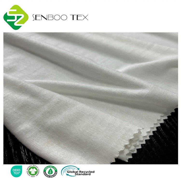Best Quality 210 GSM 100% Organic Bamboo Single Jersey Knitted Fabric Breathable Stretch for Girls' Underwear and Shirts