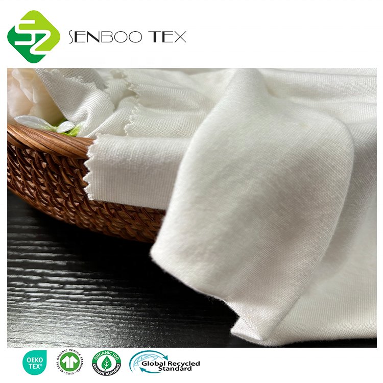 Best Quality 210 GSM 100% Organic Bamboo Single Jersey Knitted Fabric Breathable Stretch for Girls' Underwear and Shirts