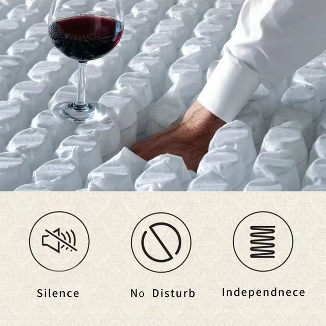 China best hot sell coil memory foam roll in a box 5 zone pocket spring mattress