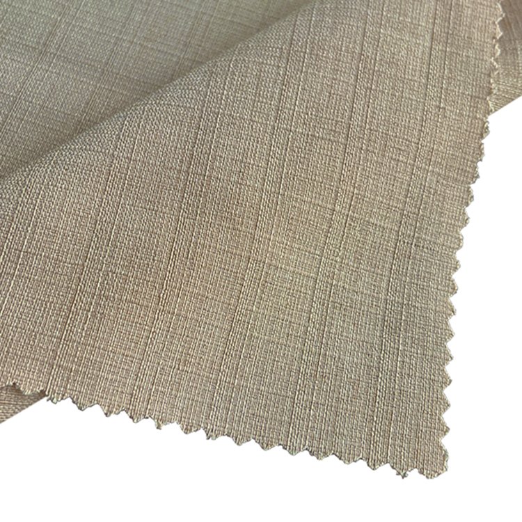 moisture wicking Woven Slub T400 Soft 100 Polyester Spandex Fabric