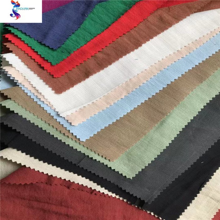 A grade cheap price rayon faux linen stock lot fabric in china