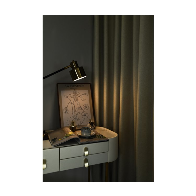 Good Rating Product 100% Blackout Beige Sunlight Blocker Curtains In The Bed Room With Cotton Linen Fabric