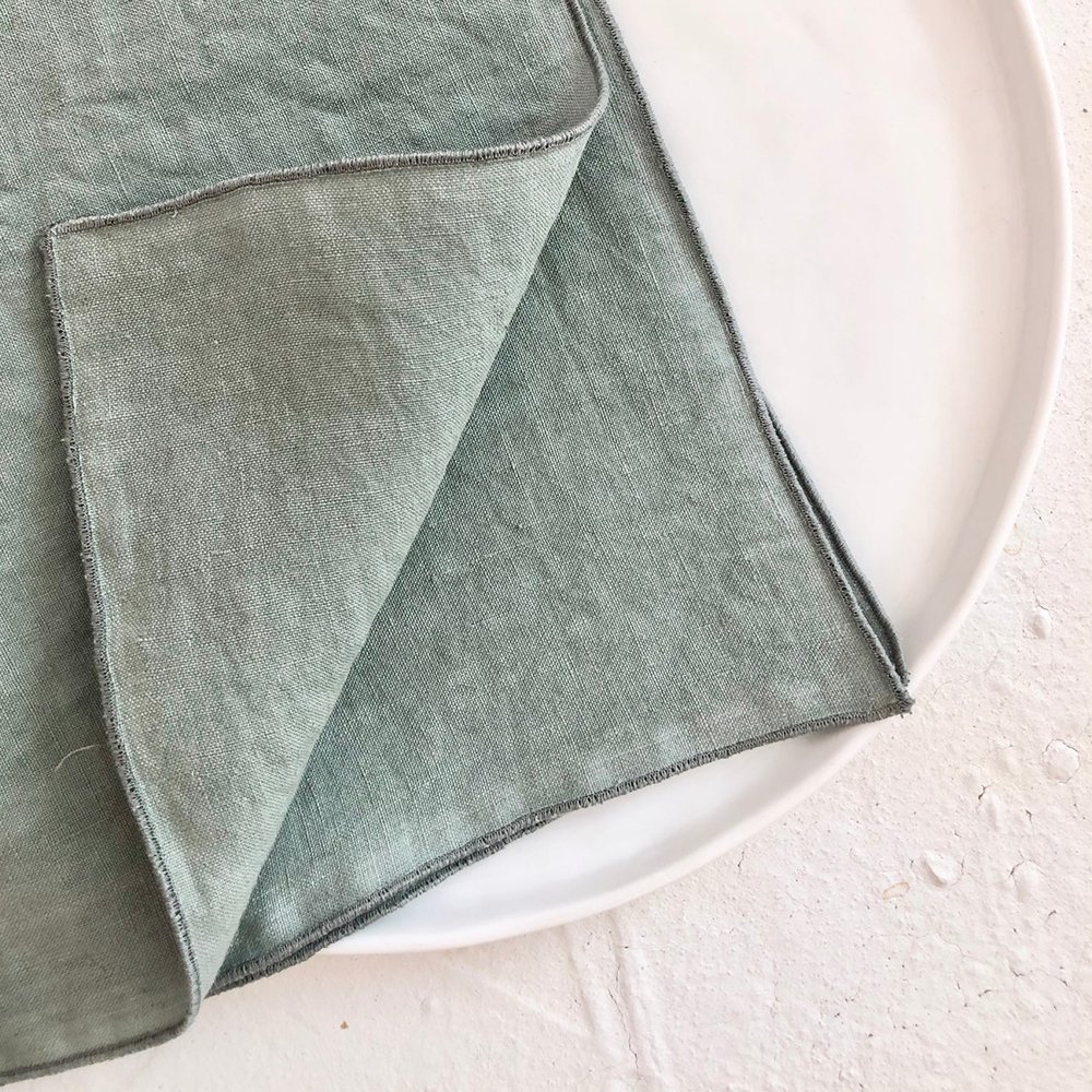 Rolled Edge pure 100% Linen Cloth Napkins for Wedding Custom pattern natural French fabric cotton linen placemats Hotel 40x40cm