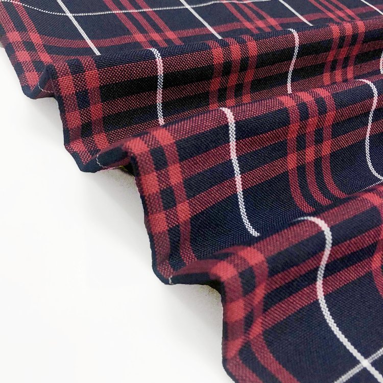 100% polyester check yarn dye jumper fabric for school uniform skirt