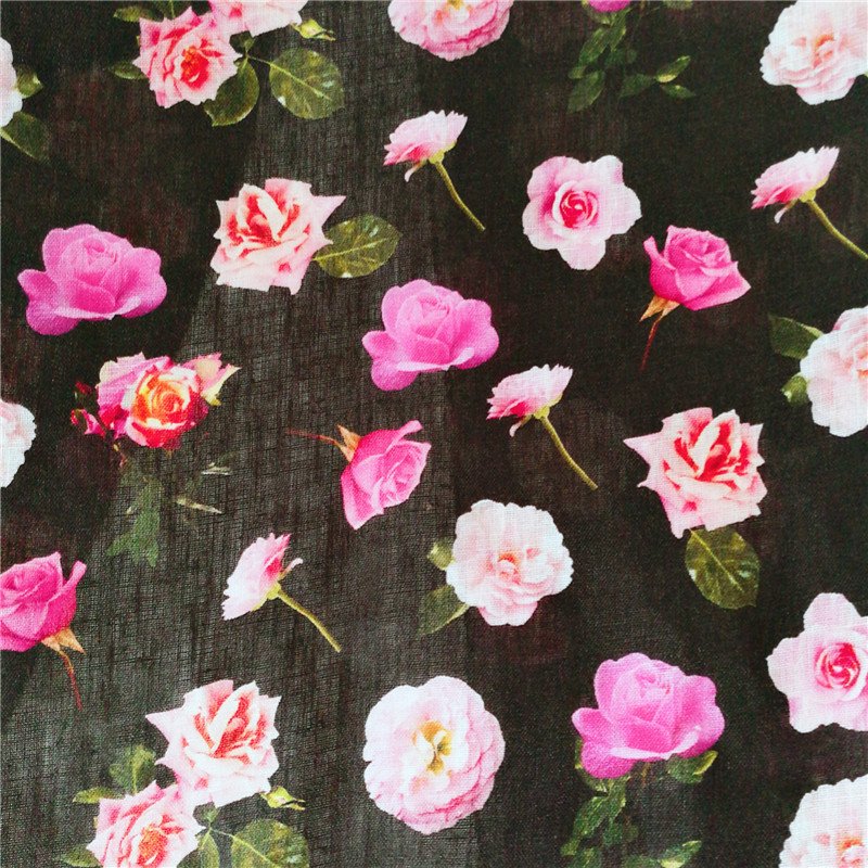 OEM Custom Designs Digital Printed 100% Linen Fabric For Garment