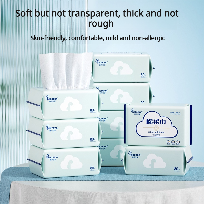 Free sample Disposable Unbleached Bamboo Dry Cleansing Cloths Hand & Face Dry Wipes Organic Facial Make Up Wipes Towel