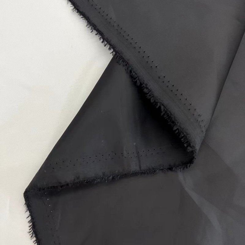 Customized color Textile 30D satin Bright black Smooth waterproof 100Poly Imitate Memory Fabric